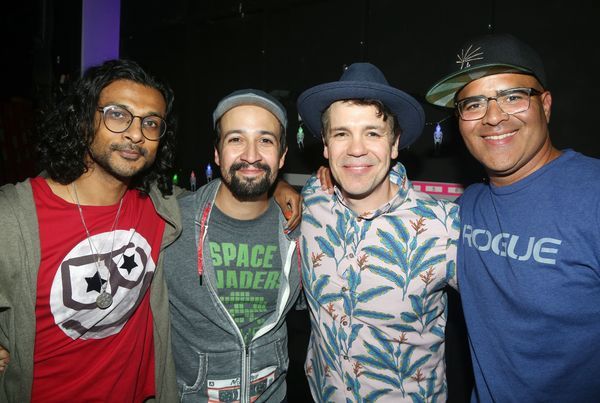 Utkarsh Ambudkar, Lin-Manuel Miranda, Anthony Veneziale, Christopher Jackson Photo