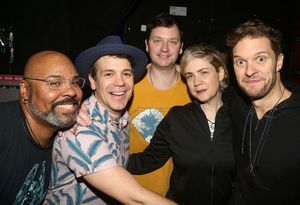 James Monroe Iglehart, Anthony Veneziale, Chris Sullivan, Producer Jenny Steingart, A Photo