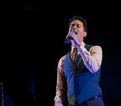 Flaco Navaja performing during opening night of Evolution of a Sonero at Pregones/PRT Photo