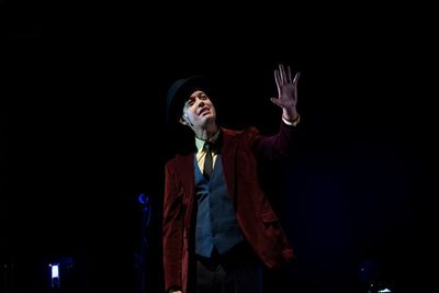 Flaco Navaja performing during opening night of Evolution of a Sonero at Pregones/PRT Photo