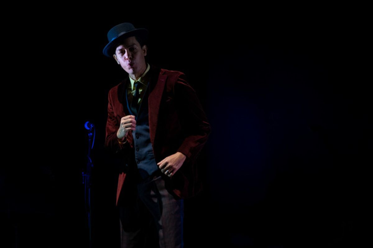 Flaco Navaja performing during opening night of Evolution of a Sonero at Pregones/PRTT. at 