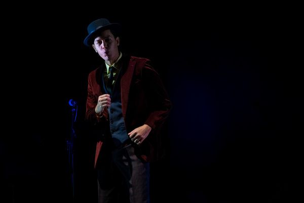 Flaco Navaja performing during opening night of Evolution of a Sonero at Pregones/PRT Photo