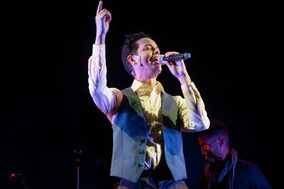 Flaco Navaja performing during opening night of Evolution of a Sonero at Pregones/PRT Photo