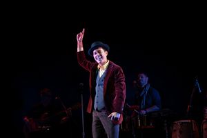Flaco Navaja performing during opening night of Evolution of a Sonero at Pregones/PRTT. @ BroadwayWorld Flaco Navaja performing during opening night of Evolution of a Sonero at Pregones/PRT Photo