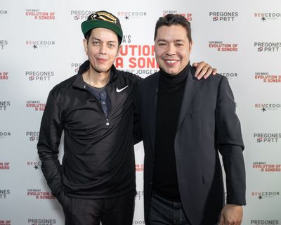 Flaco Navaja and Joe Bernard of NGL Collective on opening night of Evolution of a Son Photo