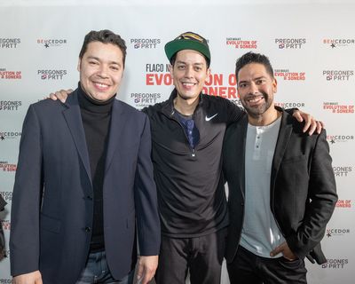 Joe Bernard, Flaco Navaja and Ben DeJesus on opening night of Evolution of a Sonero a Photo