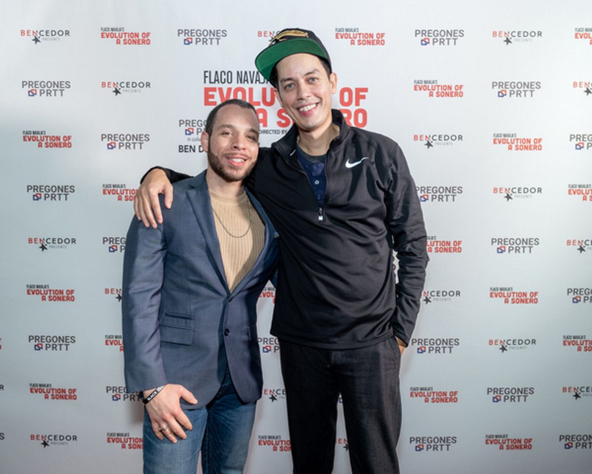 Robin De Jesus and Flaco Navaja on opening night of Evolution of a Sonero at Pregones/PRTT. at 