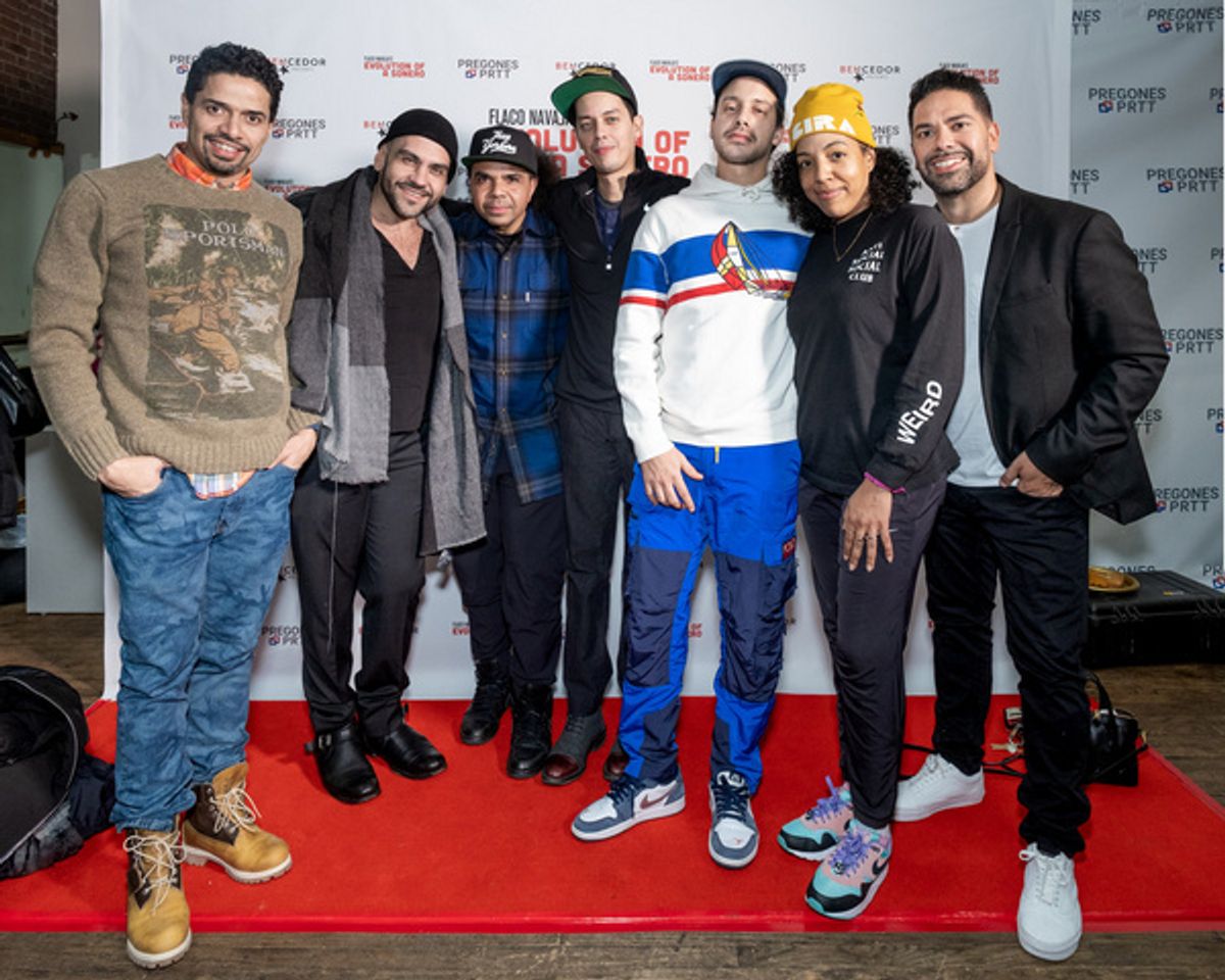 D-Stroy Melendez, Dominic Col n, Power Malu, Flaco Navaja, Reph Star and Ben DeJesus on opening night of Evolution of a Sonero at Pregones/PRTT. at 