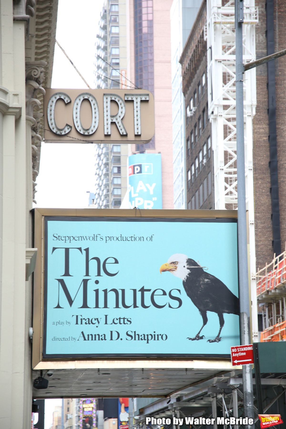 Theatre Marquee for 'The Minutes' by Pulitzer Prize-winning playwright Tracy Letts and Tony-winning director Anna D. Shapiro starring Armie Hammer, Jessie Mueller, & Blair Brown at the Cort Theatre on January 13, 2019 in New York City.  at 