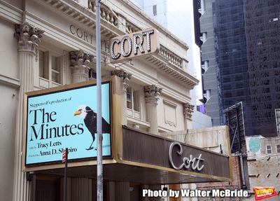 Theatre Marquee for "The Minutes" by Pulitzer Prize-winning playwright Tracy Letts an Photo