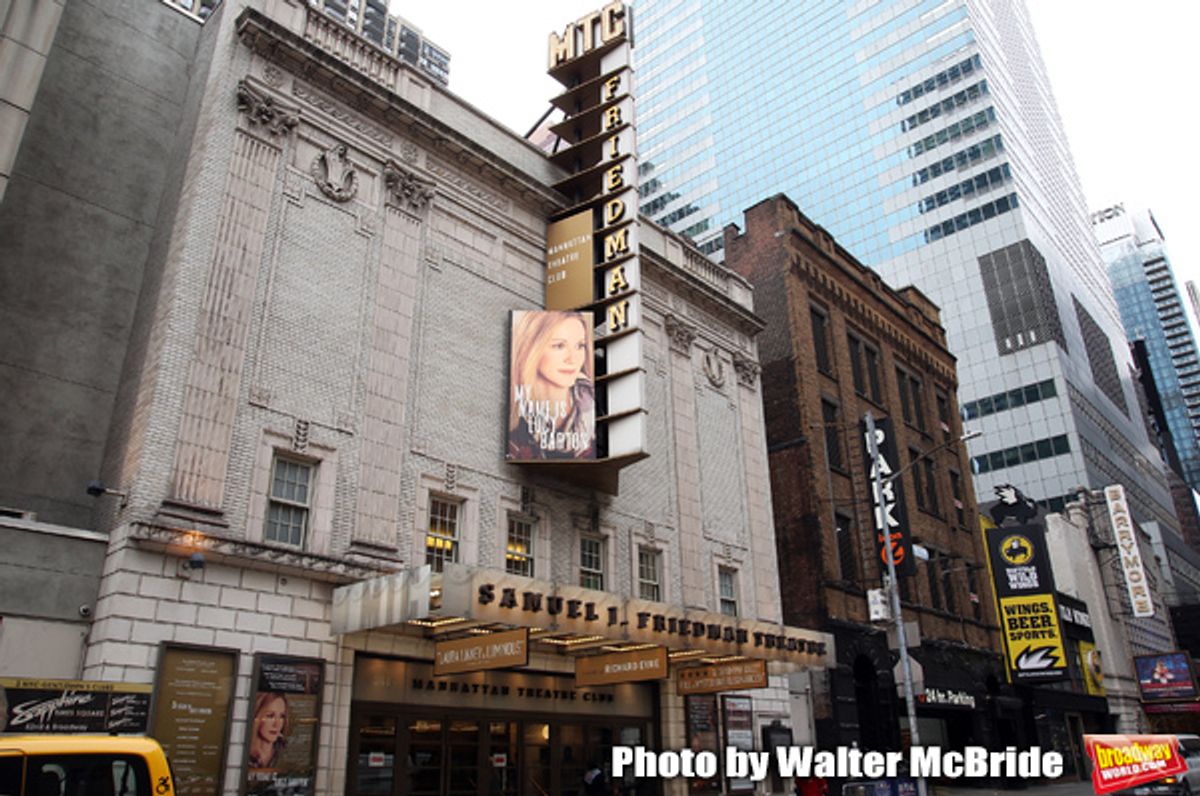 Theatre Marquee for Laura Linney returning to Broadway in a haunting new solo play, 'My Name Is Lucy Barton', adapted by Rona Munro from the bestselling novel by Pulitzer Prize winner Elizabeth Strout at the Samuel J. Friedman Theatre on January 13, 2019 in New York City.  at 