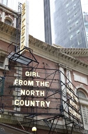 Theatre Marquee for "Girl From The North Country", with songs by Bob Dylan, at the Belasco Theatre on January 13, 2019 in New York City. @ BroadwayWorld Theatre Marquee for "Girl From The North Country", with songs by Bob Dylan, at the Be Photo