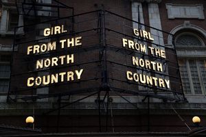 Theatre Marquee for "Girl From The North Country", with songs by Bob Dylan, at the Be Photo