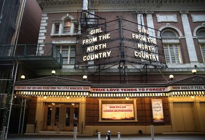 Theatre Marquee for "Girl From The North Country", with songs by Bob Dylan, at the Be Photo