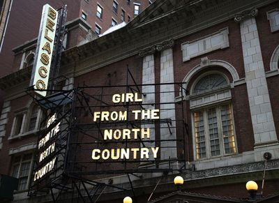 Theatre Marquee for "Girl From The North Country", with songs by Bob Dylan, at the Be Photo
