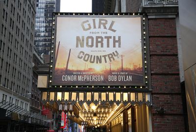 Theatre Marquee for "Girl From The North Country", with songs by Bob Dylan, at the Be Photo