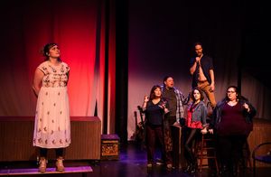 Meg Sullivan, Clare Blackmer, Jason Quinn, Shannon Hartman, Dan Ruppel, and Ava Mascena in THE STRANGE UNDOING OF PRUDENCIA HART at The Wilbury Theatre Group, Providence RI; photo by Erin X. Smithers. @ BroadwayWorld Meg Sullivan, Clare Blackmer, Jason Quinn, Shannon Hartman, Dan Ruppel, and Ava Masce Photo