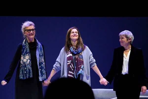 Elizabeth Strout, Laura Linney, Rona Munro Photo