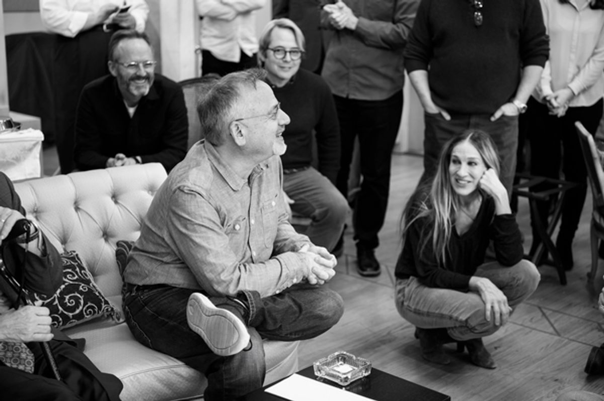 Marc Shaiman, John Benjamin Hickey, Matthew Broderick, and Sarah Jessica Parker  at 