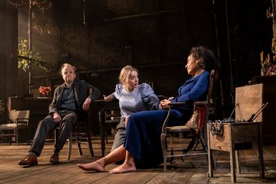 Toby Jones, Aimee Lou Wood, and Rosalind Eleazar Photo