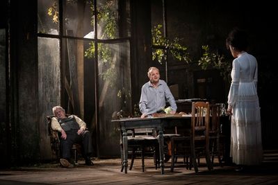 Peter Wight, Toby Jones, and Rosalind Eleazar Photo