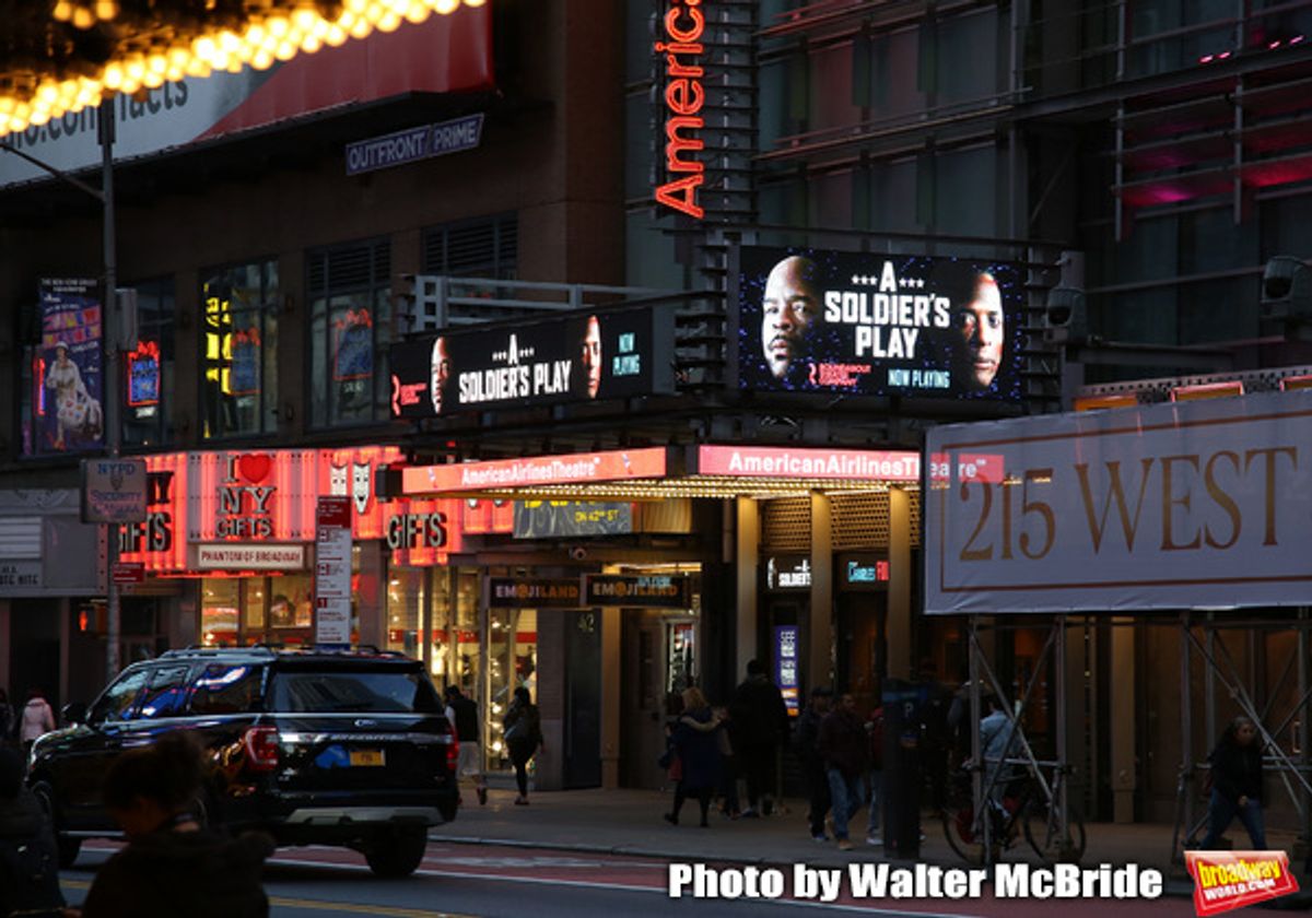 Theatre Marquee unveiling for 'The Lehman Trilogy' directed by Sam Mendes at the Nederlander Theatre on January 17, 2020 in New York City.  at 