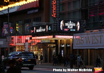 Theatre Marquee unveiling for "The Lehman Trilogy" directed by Sam Mendes at the Nede Photo
