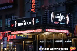 Theatre Marquee unveiling for "The Lehman Trilogy" directed by Sam Mendes at the Nede Photo