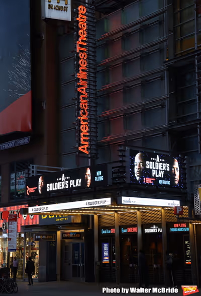 Theatre Marquee unveiling for "The Lehman Trilogy" directed by Sam Mendes at the Nede Photo