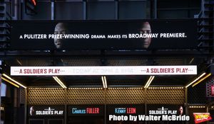 Theatre Marquee unveiling for "The Lehman Trilogy" directed by Sam Mendes at the Nede Photo