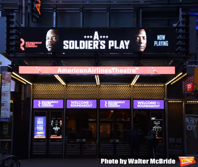 Theatre Marquee unveiling for "The Lehman Trilogy" directed by Sam Mendes at the Nede Photo