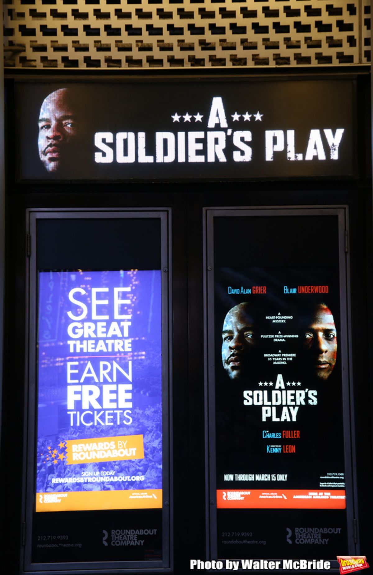 Theatre Marquee unveiling for 'The Lehman Trilogy' directed by Sam Mendes at the Nederlander Theatre on January 17, 2020 in New York City.  at 