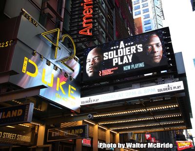 Theatre Marquee unveiling for "The Lehman Trilogy" directed by Sam Mendes at the Nede Photo