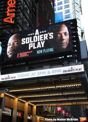 Theatre Marquee unveiling for "The Lehman Trilogy" directed by Sam Mendes at the Nede Photo