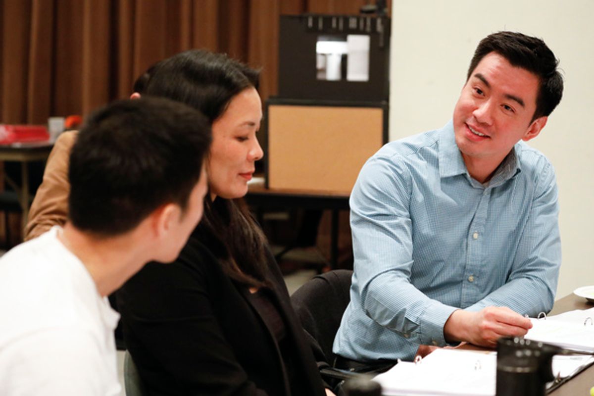 Aaron Yoo, Laura Kai Chen, and Johnny Wu at 