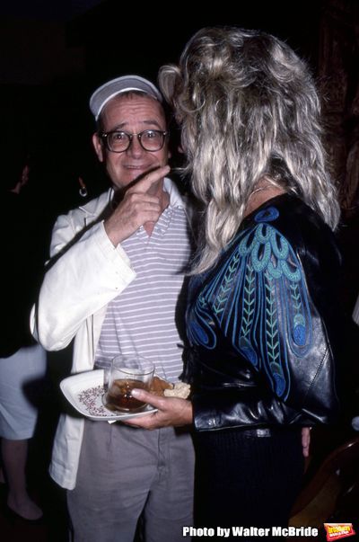 Buck Henry and Sally Kirkland attend a movie premiere on September 6, 1988 in Los Ang Photo