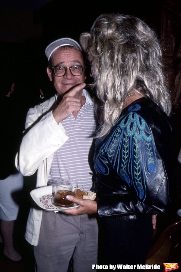 Buck Henry and Sally Kirkland attend a movie premiere on September 6, 1988 in Los Ang Photo