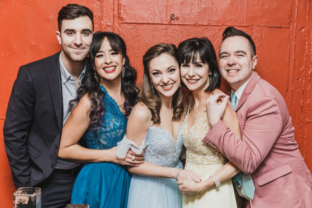 Adam J. Levy, Courtney Reed, Laura Osnes, Susan Egan, and Benjamin Rauhala at 