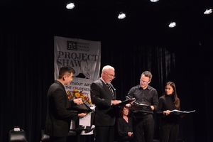 David Huynh, Patrick Page, Christian Conn and Teresa Avia Lim Photo