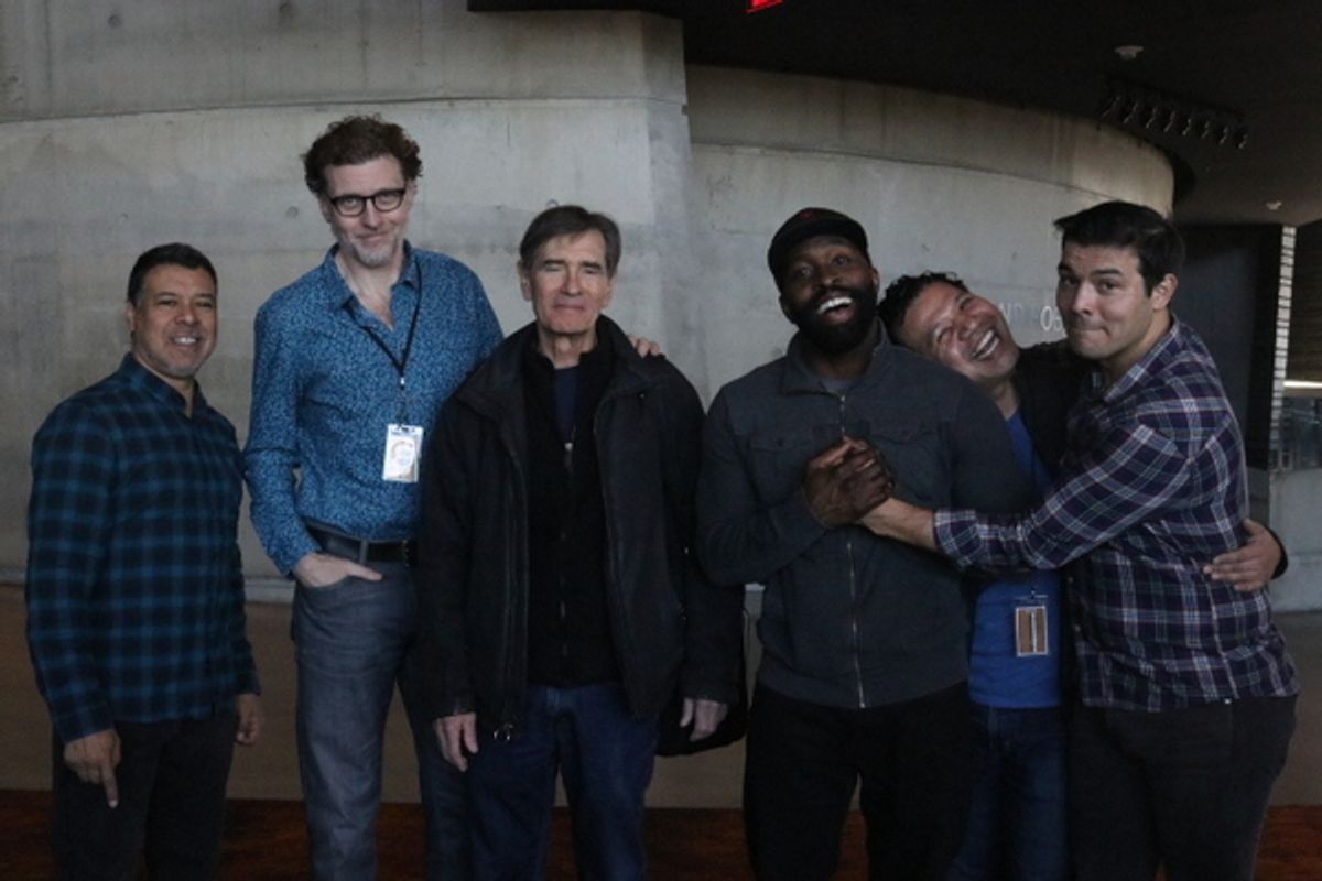 David Anzuelo (Abelardo/Ranch Hand), Ted Deasy (Roger/William’s Father/State Trooper/Ranch Hand/Chorus), Mark Murphey (William Joad), Cedric Lamar (James/Cook), Tony Sancho (Martín Jodes) and Derek Garza (Curtis/Abelardo's Father) at 