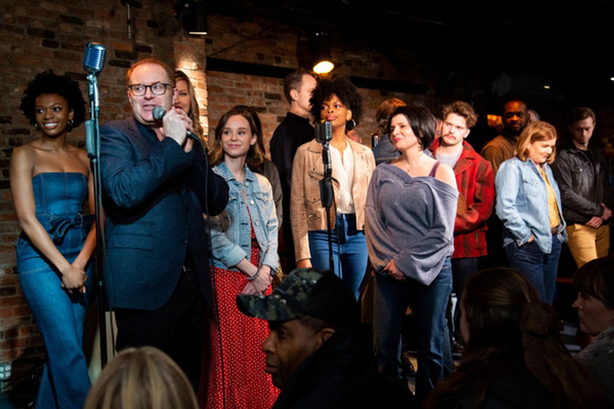 Conor McPherson and the cast of GIRL FROM THE NORTH COUNTRY at 