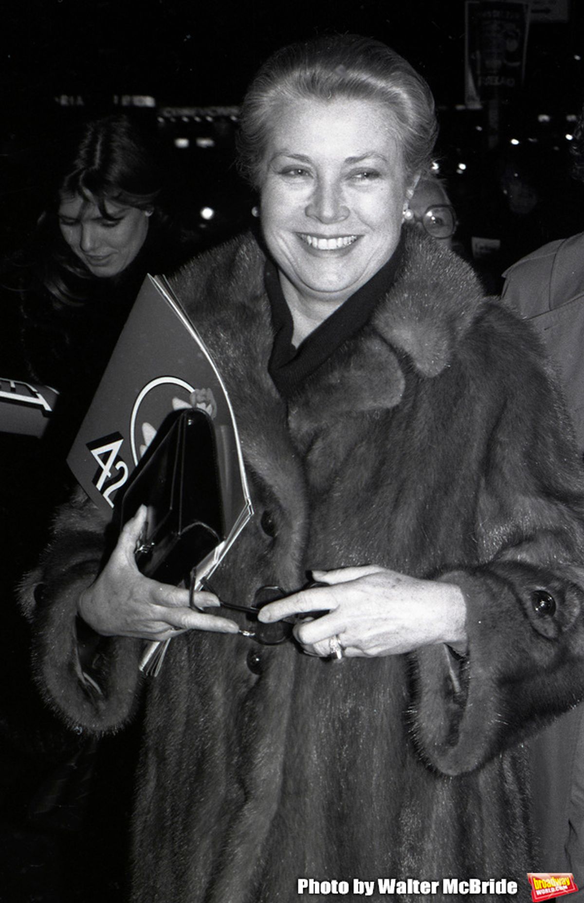 Princess Caroline and Princess Grace Kelly attend a performance of 42nd Street at the Winter Garden Theatre on Feburary 17, 1981 in New York City.  at 