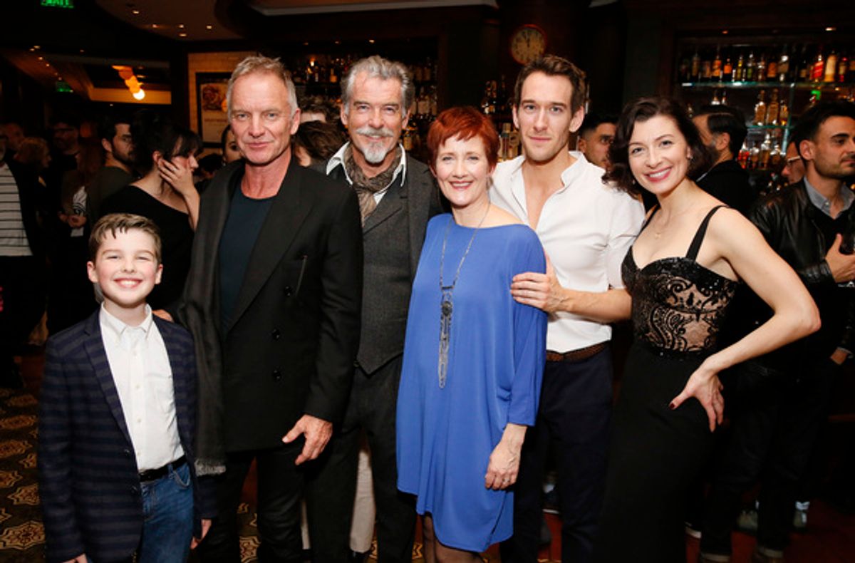  Iain Armitage, Sting, Pierce Brosnan, Jackie Morrison, Oliver Savile and Frances McNamee  at 