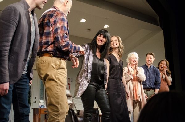 Leigh Silverman and Bess Wohl and the company of Grand Horizons Photo