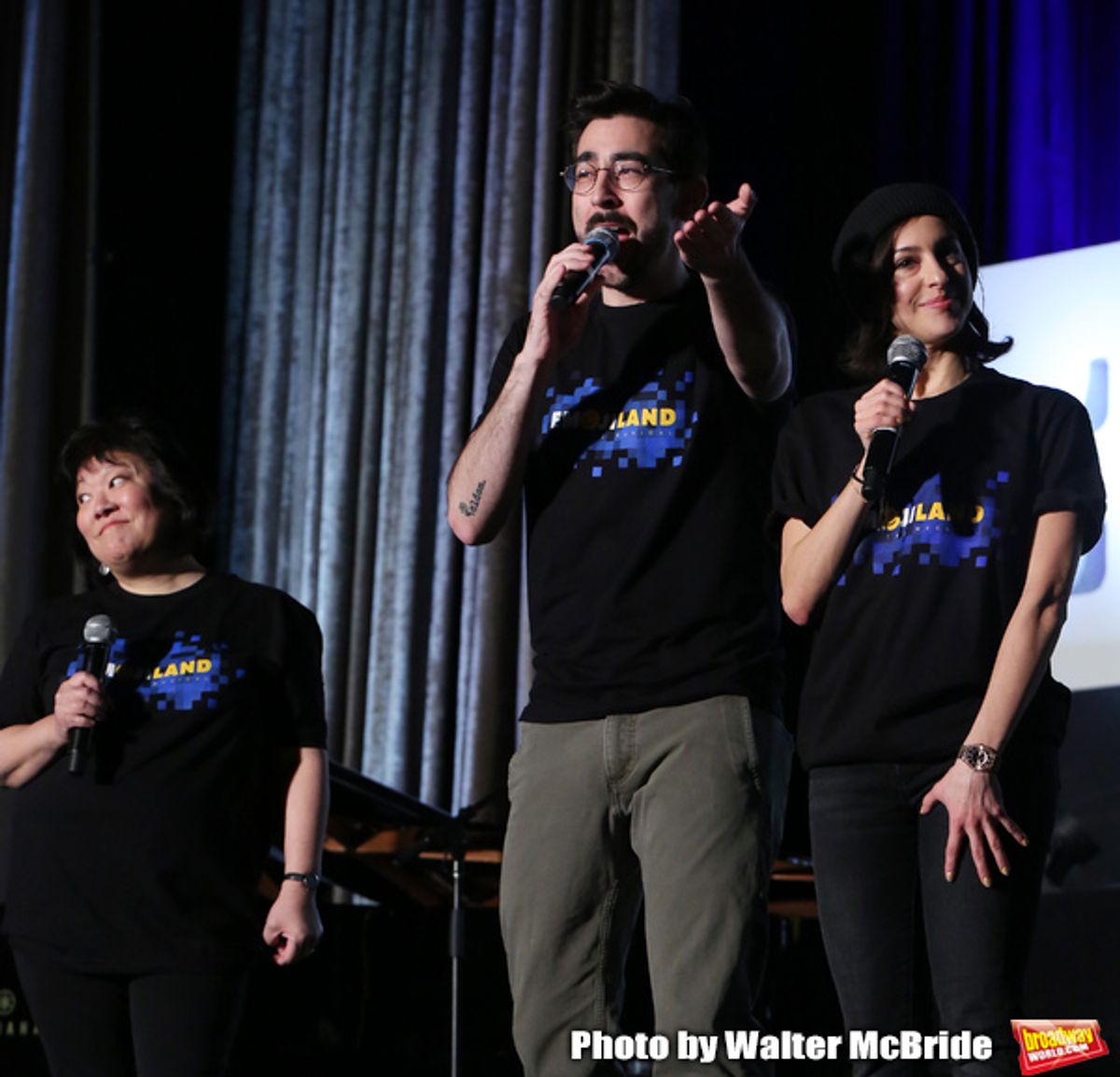 Ann Harada, Max Crumm and Laura Schein from “Emojiland” at 