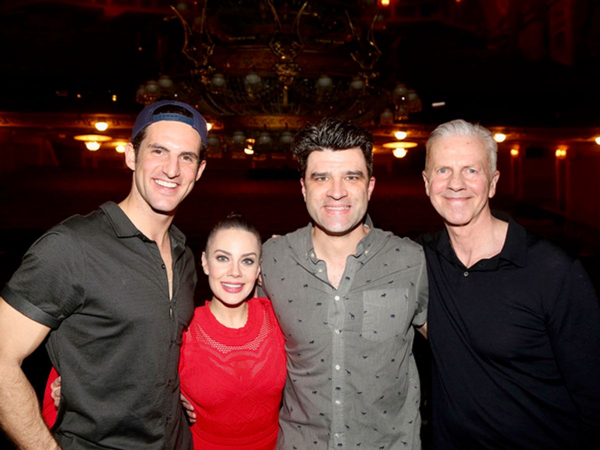 John Riddle, Eryn LeCroy, Meghan Picerno, Ben Crawford and Musical Supervisor David Caddick at 