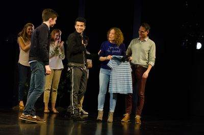 Andrew Barth Feldman, Jordan Fisher, Nicole Van Giesen and Asa Somers Photo