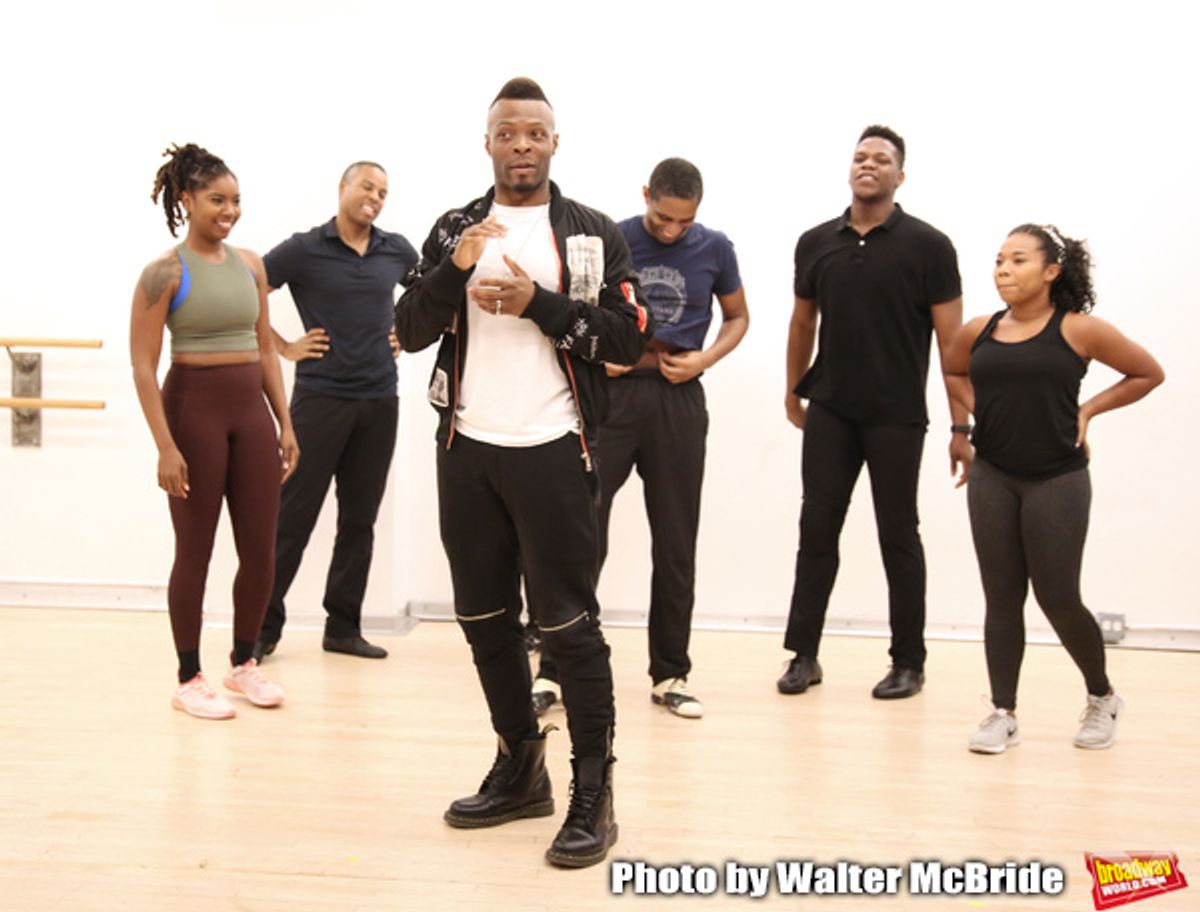 Choreographer Ricky Tripp and dancers  at 