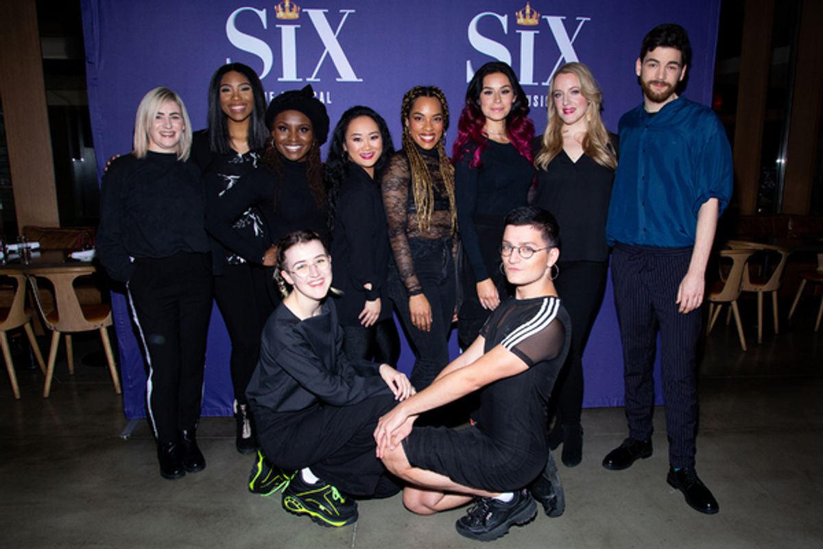 Carrie-Anne Ingrouille, Adrianna Hicks, Brittney Mack, Lucy Moss, Andrea Macasaet, Anna Uzele, Samantha Pauly,Toby Marlow, Abby Mueller, Jamie Armitage at 