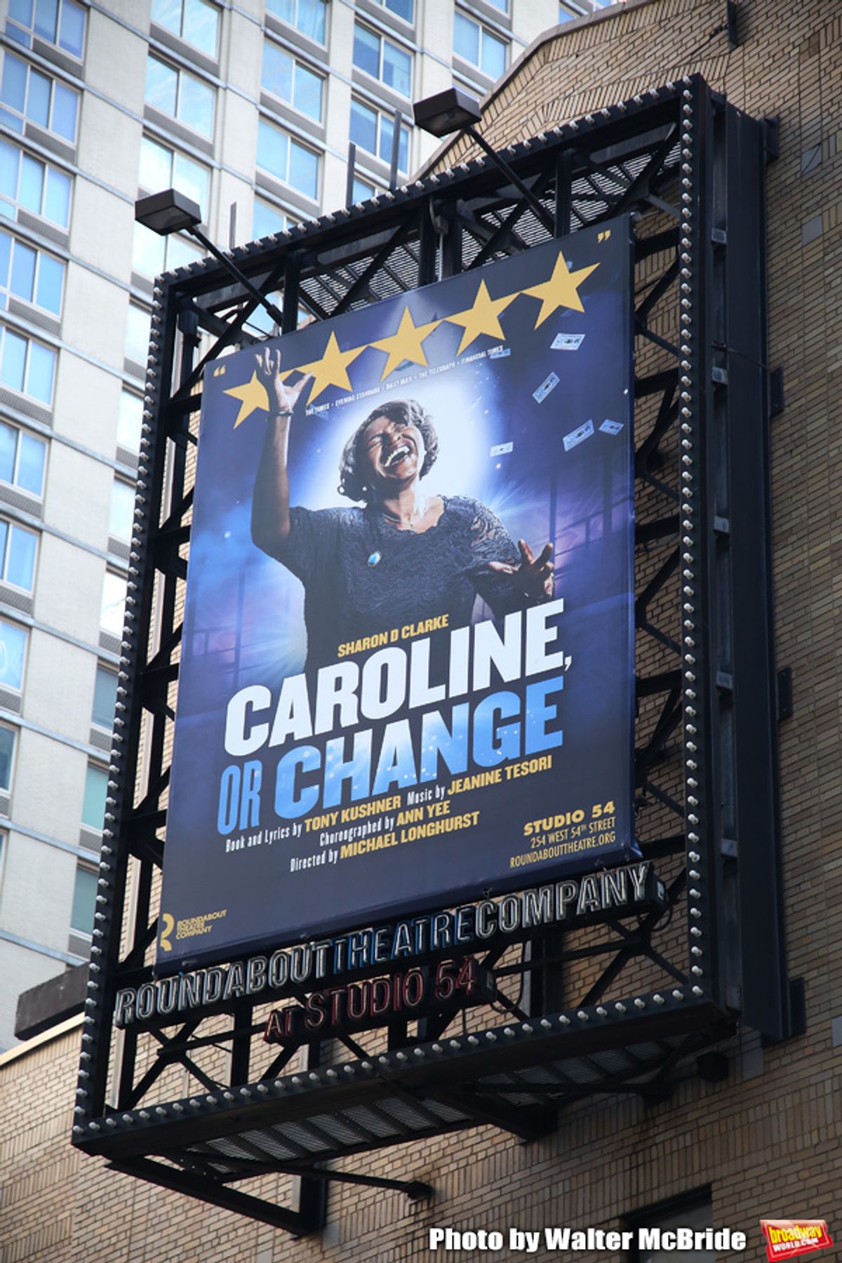 Theatre Marquee unveiling  for the  Roundabout Theatre Company's revival of the Tony Kushner-Jeanine Tesori musical 'Caroline or Change' at Studio 54 on January 24, 2020 in New York City.  at 